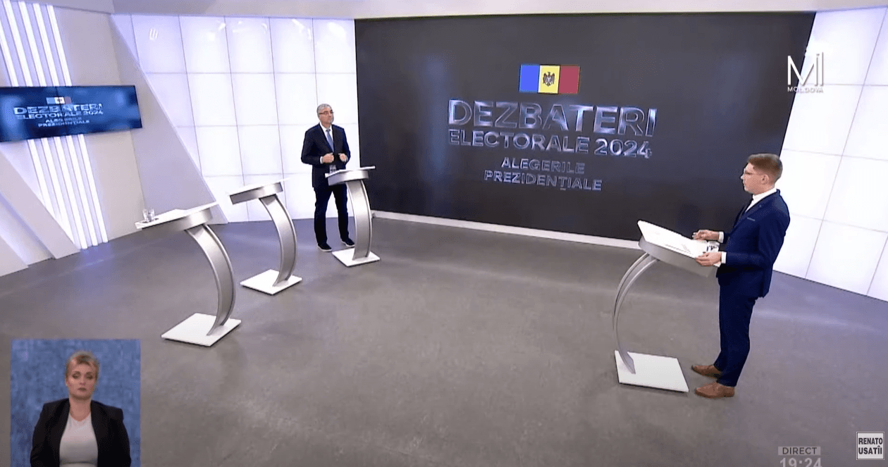 ONLY ONE CANDIDATE PARTICIPATED IN THE FIRST ROUND OF ELECTORAL DEBATES ON PUBLIC TV STATION MOLDOVA 1