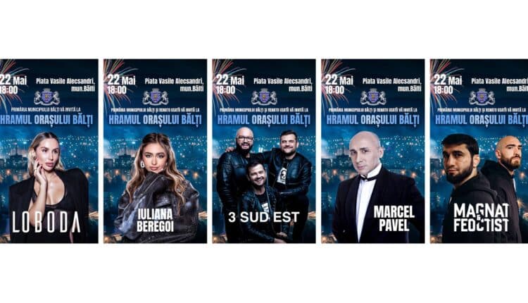 Grand concert on Bălți City Day: Magnat & Feoctist, 3 SUD EST and Loboda, among the event's guests.
