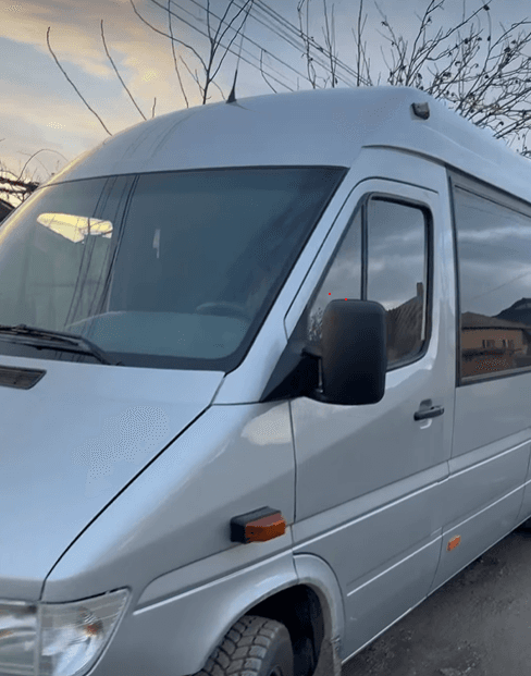 LEADER OF "OUR PARTY" RENATO USATII PRESENTED MINIBUS TO FOOTBALL TEAM OF ZAGARANCEA VILLAGE