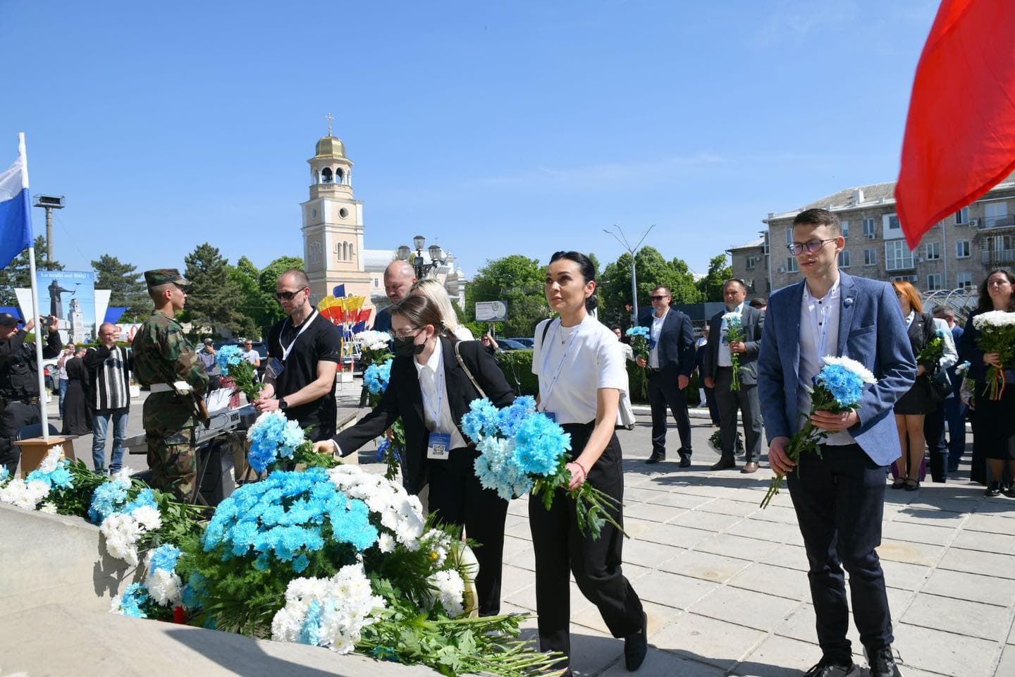 Echipa Partidului Nostru, alături de colegul lor Alexandr Petkov, de Hramul orașului Bălți (1)