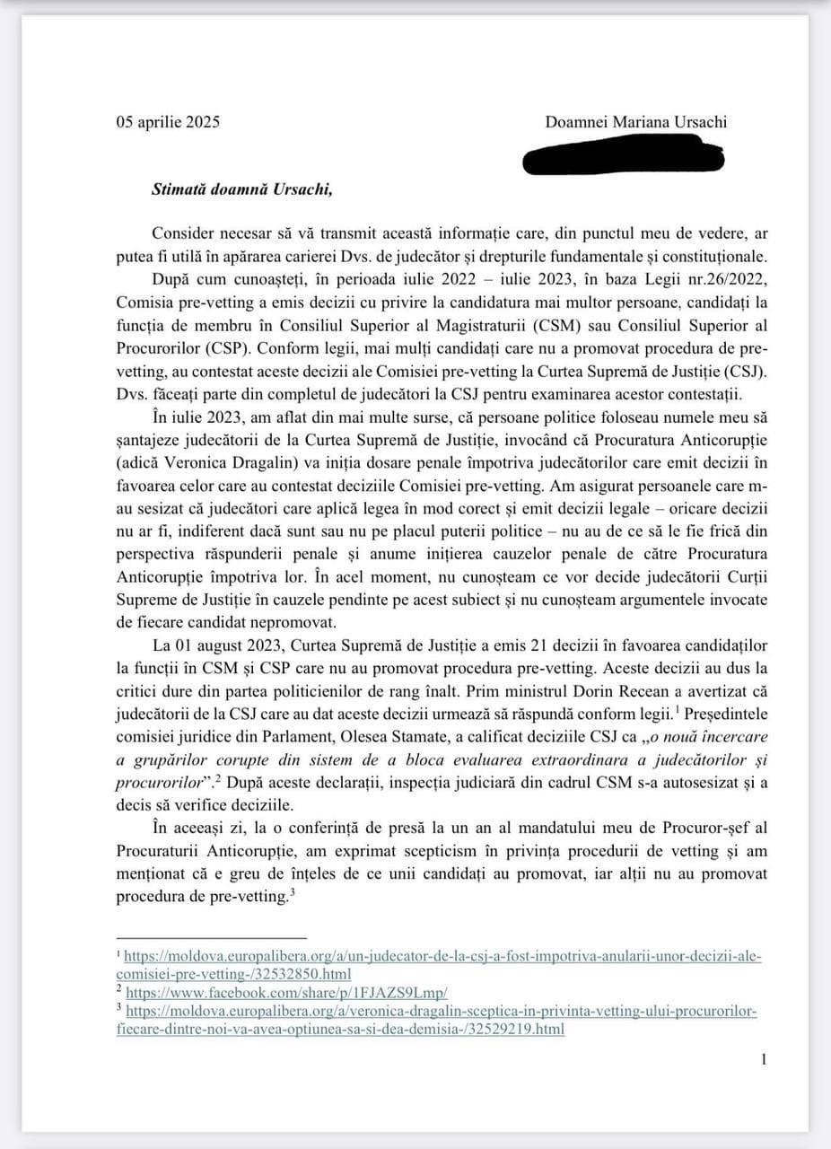 Renato Usatîi: Scrisoarea Veronicăi Drăgălin a demonstrat cât de putred este sistemul creat de PAS (1)